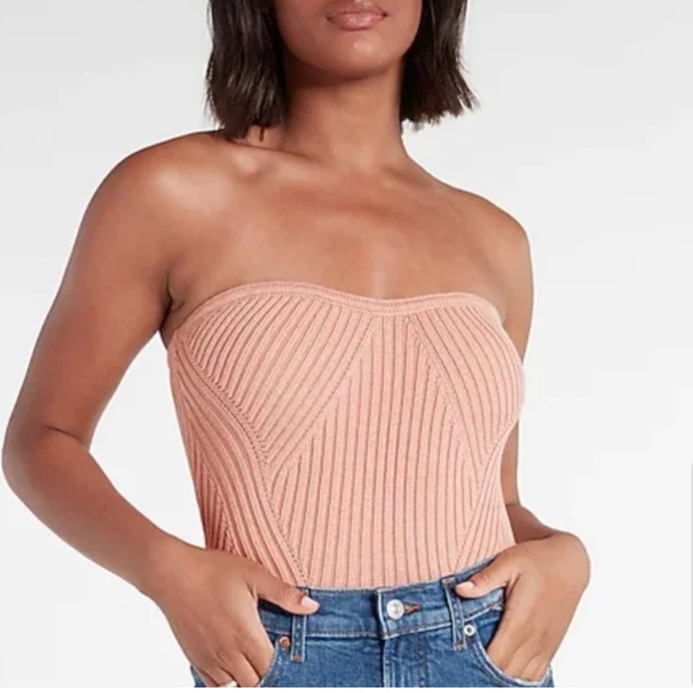 Express Pink Ribbed Tube Top - XS - NWOT